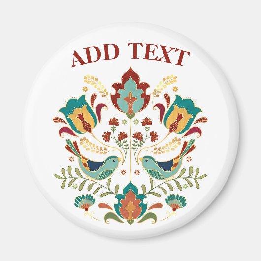 Dutch Hex Welcome Birds Magnet (Vorne)