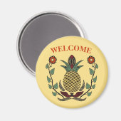 Dutch Hex Welcome Pineape Magnet (Vorderseite/Rückseite)