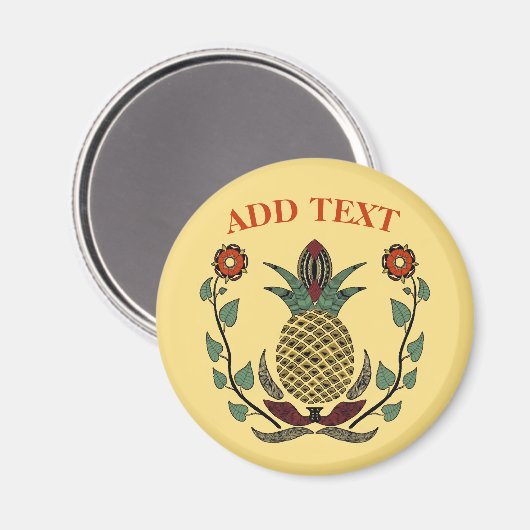 Dutch Hex Welcome Pineape Magnet (Vorderseite/Rückseite)
