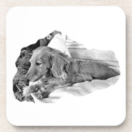 Dutch Hound Resting –  Graphic Coaster Getränkeuntersetzer