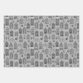 Dutch Houses Bikes Tulips Amsterdam Varieté Geschenkpapier Set (Vorderseite)