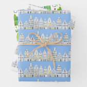 Dutch Houses Bikes Tulips Amsterdam Varieté Geschenkpapier Set (Beispiel)