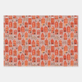 Dutch Houses Bikes Tulips Amsterdam Varieté Geschenkpapier Set (Vorderseite 2)
