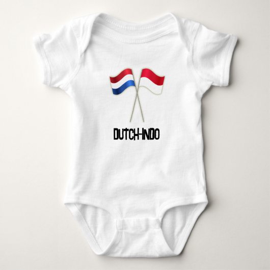 Dutch-Indo with Two Flags Baby Strampler (Vorderseite)