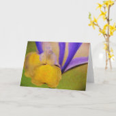 Dutch Iris Abstrakt Impressionist Art Note Card Karte (Gelbe Blume)