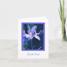 Dutch Iris Blank Greeting Card