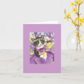Dutch Iris Kitten Blank Note Card Karte (Gelbe Blume)