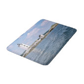 Dutch Island Lighthouse, Rhode Island Bath Mat Badematte (Schrägansicht)