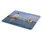 Dutch Island Lighthouse Rhode Island Cutting Board Schneidebrett (Ecke)