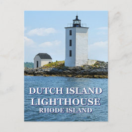 Dutch Island Lighthouse, Rhode Island Postcard Postkarte
