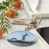 Dutch Island Lighthouse, Rhode Island Schlüsselanh Schlüsselanhänger (Seite)