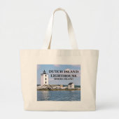 Dutch Island Lighthouse, Rhode Island Tote Bag Jumbo Stoffbeutel (Vorne)