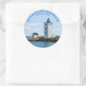Dutch Island Lighthouse, RI Round Sticker (Tasche)