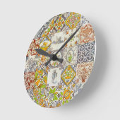 Dutch Keramik Tiles Runde Wanduhr (Winkel)