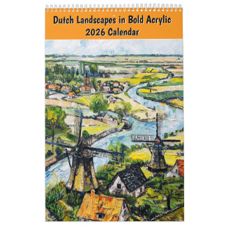 Dutch Landscapes in Bold Acrylic – 2026 Calendar Kalender