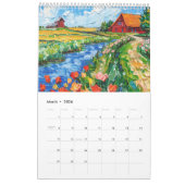 Dutch Landscapes in Bold Acrylic – 2026 Calendar Kalender (Mär 2026)