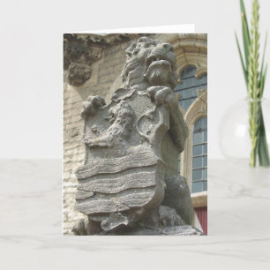 Dutch Lion holding Zeeland Coat of Arms Photo Card Karte
