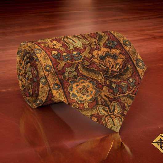 Dutch Pattern Bronze Ruby Burgundy Krawatte