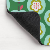 Dutch Retro Apples Green Mousepad (Ecke)