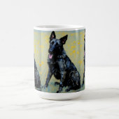Dutch Shepherd crayon look art coffee Tasse (Mittel)
