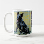 Dutch Shepherd crayon look art coffee Tasse (Links)