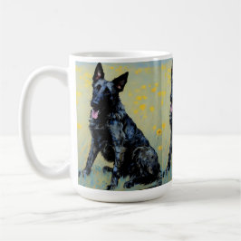 Dutch Shepherd crayon look art coffee Tasse