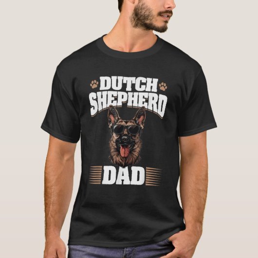 Dutch Shepherd Dog Breed Dutch Shepherd Dad for M T-Shirt (Vorderseite)