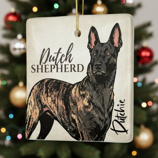 Dutch Shepherd Dog - Dutchie Keramikornament
