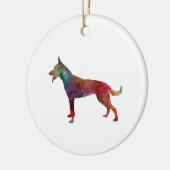 Dutch Shepherd Dog im Watercolor Keramik Ornament (Links)