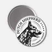 Dutch Shepherd Dog Magnet (Vorderseite/Rückseite)