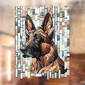 Dutch Shepherd Dog - Mosaikkunst Fensteraufkleber (Blatt 2)