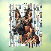 Dutch Shepherd Dog - Mosaikkunst Fensteraufkleber (Blatt 3)