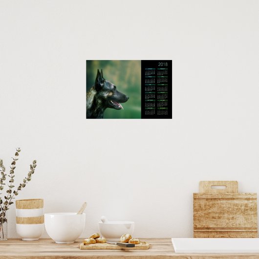 Dutch Shepherd - Holländischer Kalender 2018 Poster (Küche)