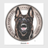 Dutch Shepherd - Hollandse Herdershond Aufkleber (Blatt)