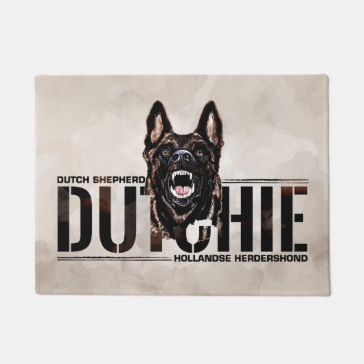 Dutch Shepherd - Hollandse Herdershond Fußmatte (Vorderseite)