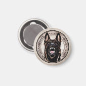 Dutch Shepherd - Hollandse Herdershond Magnet (Vorderseite/Rückseite)