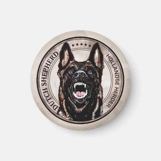 Dutch Shepherd - Hollandse Herdershond Magnet (Vorne)