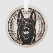 Dutch Shepherd - Hollandse Herdershond Ornament (Vorderseite)