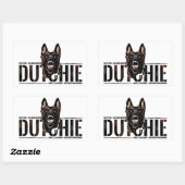 Dutch Shepherd - Hollandse Herdershond Rechteckiger Aufkleber (Blatt)