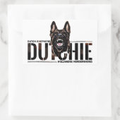 Dutch Shepherd - Hollandse Herdershond Rechteckiger Aufkleber (Tasche)