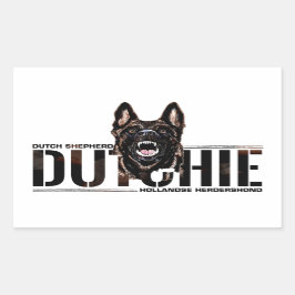 Dutch Shepherd - Hollandse Herdershond Rechteckiger Aufkleber