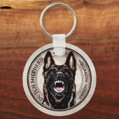 Dutch Shepherd - Hollandse Herdershond Schlüsselanhänger (Rückseite)