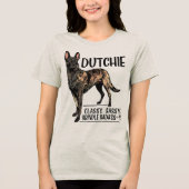 Dutch Shepherd -Hollandse Herdershond Tri-Blend Shirt (Vorderseite)