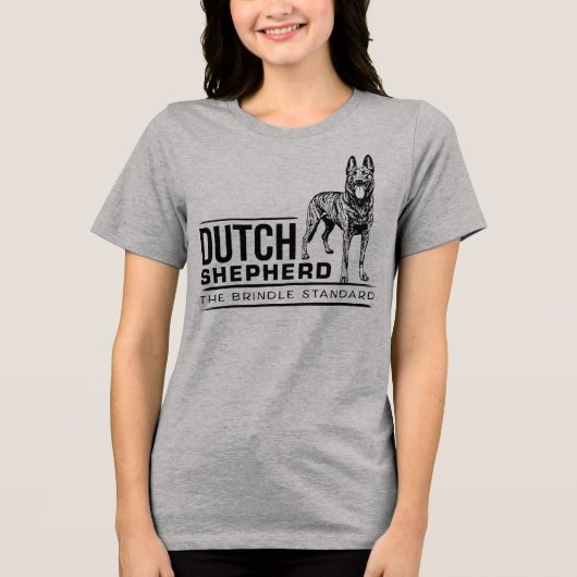 Dutch Shepherd -Hollandse Herdershond Tri-Blend Shirt (Vorderseite)