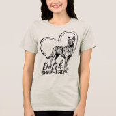 Dutch Shepherd -Hollandse Herdershond Tri-Blend Shirt (Vorderseite)