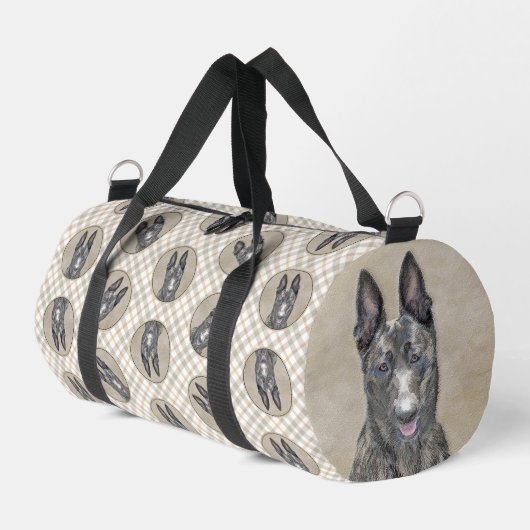 Dutch Shepherd Malerei Niedlich Original Pet Dog A Duffle Bag (Linke Seite)