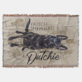 Dutch Shepherd - Niederländische Illustration Decke (Vorderseite)