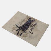 Dutch Shepherd - Niederländische Illustration Fußmatte (Schrägansicht)