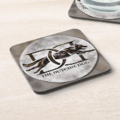 Dutch Shepherd - Niederländische Illustration Getränkeuntersetzer (Linke Seite)