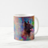 Dutch Shepherd - Niederländische Illustration Kaffeetasse (VorderseiteRechts)